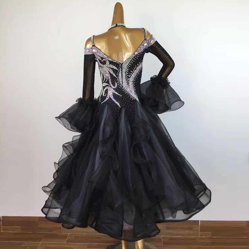 Morden Dance Contest Dress Grand Swing Waltz Performance Dress Rehearsal for National Label Dancing Grand Pendulum Skirt Performance Dress