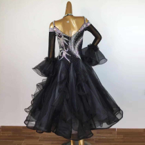Morden Dance Contest Dress Grand Swing Waltz Performance Dress Rehearsal for National Label Dancing Grand Pendulum Skirt Performance Dress