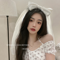 Bow Tie Head Yarn Fairy sensuori superfairy bridal headwear photo props womens tennis red photo wedding dress accessories