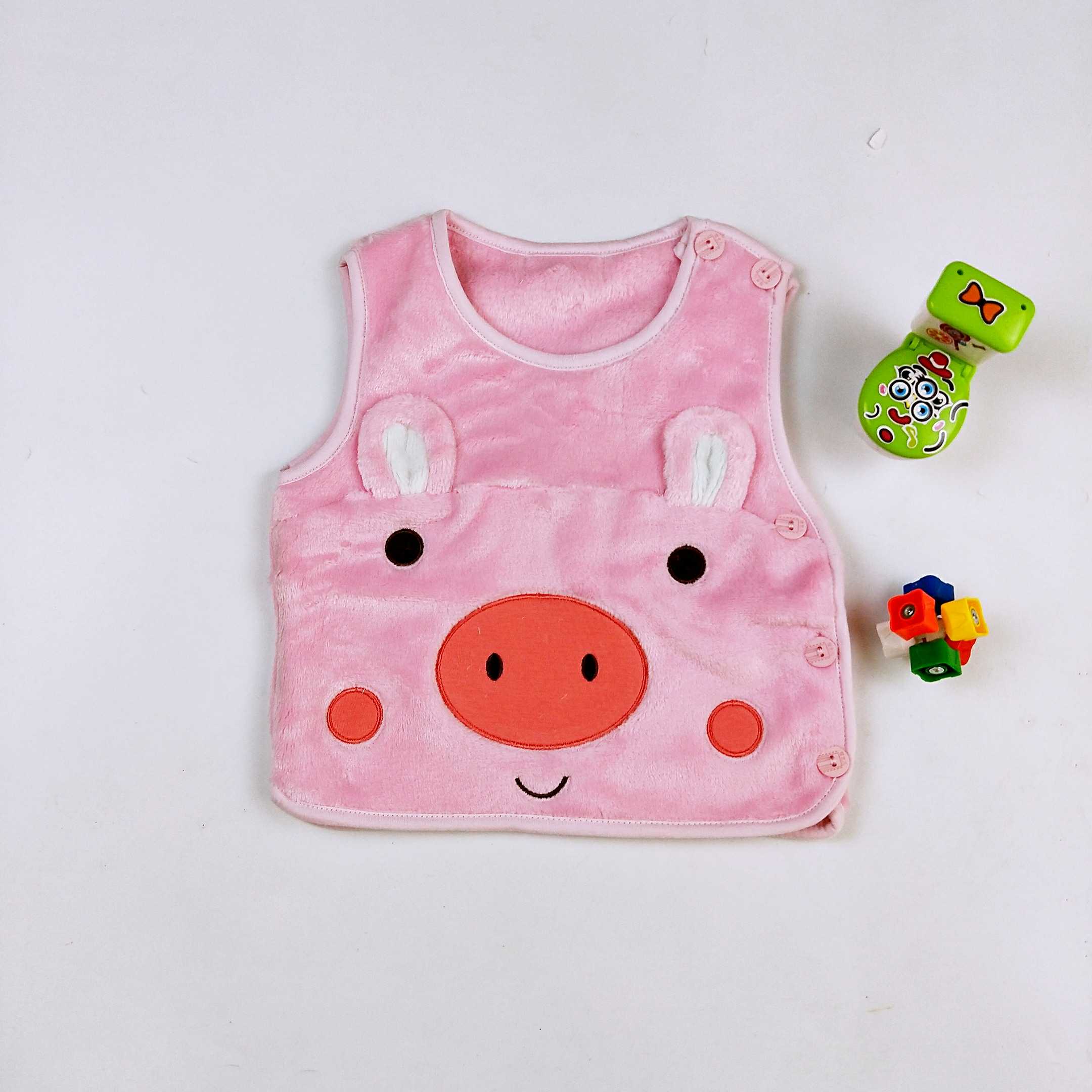 Infant vest spring and autumn baby warm vest children side open waistcoat 0-3 years old