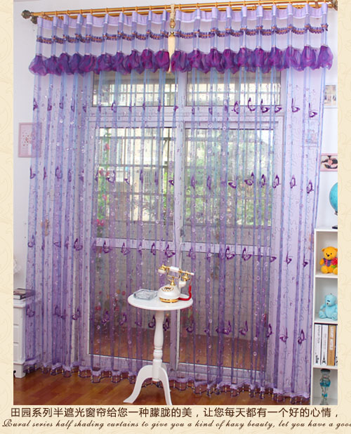 Phong cách hàn quốc phòng khách rèm cửa vải thêu sequin màn hình cửa sổ hoàn thành tùy chỉnh phòng ngủ bóng râm giải phóng mặt bằng đặc biệt - Phụ kiện rèm cửa ray rèm âm trần
