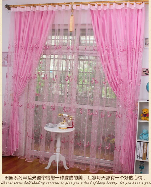 Phong cách hàn quốc phòng khách rèm cửa vải thêu sequin màn hình cửa sổ hoàn thành tùy chỉnh phòng ngủ bóng râm giải phóng mặt bằng đặc biệt - Phụ kiện rèm cửa thanh treo rèm cửa 2 lớp