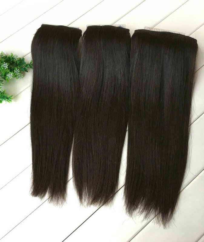 Real Hair Extensions, Thickened One-Piece Real Hair Extensions, Seamless Real Hair Extensions, Straight Real Hair Extensions, Wig Extensions