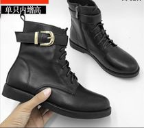 New Shoes Leather Long Legs High Legs High and Low Footwear Shoes List Increases Invisible Complement High Correction for Womens Shoes Customized