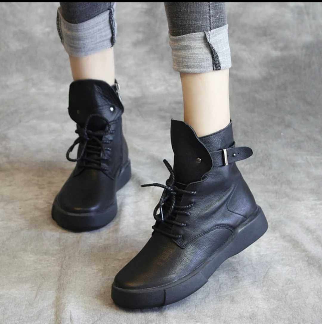 Persons with disabilities customized high and low shoes length and short feet only invisible increase correction real leather boots leisure and female shoes