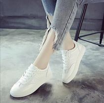 Customized disabled people high and low shoes length and short feet only invisible increase in high and small white shoes breathable leisure and female shoes