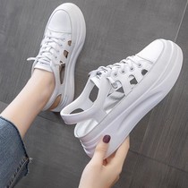 Customized summer vulnerability sandals leather long legs high and low feet complementary single increases correction womens shoes