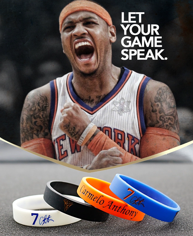 Mua 2 tặng 1nba Thunder đội 7 quả dưa mới Anthony vòng đeo tay bóng rổ silicon dây đeo cổ tay phát sáng