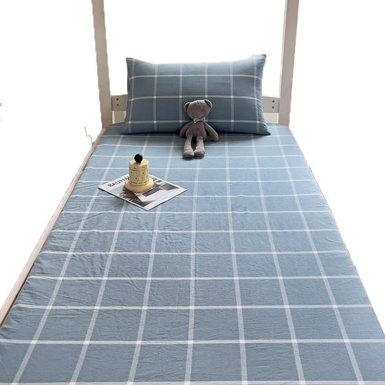 
Door-specific pure cotton bed cover 80190 College student single cotton bed cover 0.9 mattress mattress mattress three-piece set