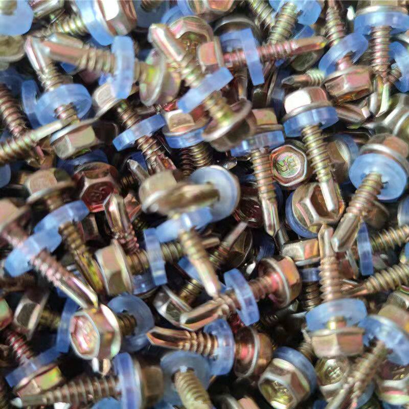 Outer hexagon drill tail self-tapping screw flange self-drilling galvanized color steel tile nail sleeve head dovetail drill tail wire screw