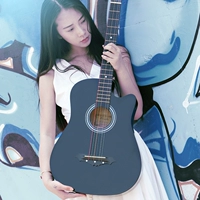 38 inch ballad guitar gỗ màu đen mới bắt đầu học sinh nam và nữ người mới chơi guitar gỗ nhỏ guitar 6 dây jita - Nhạc cụ phương Tây đàn guitar acoustic