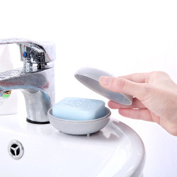 Portable Soap Box, Creative Travel Soap Box, Plastic Sealed Handmade Soap Holder with Lid, Draining Soap Box with Hollow Bottom