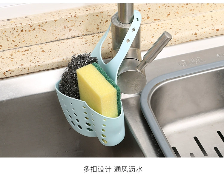 Bồn nhựa cống lưu trữ giỏ treo giỏ đồ dùng nhà bếp giá bếp lưu trữ giá vòi vòi giá rack - Phòng bếp kệ để dao