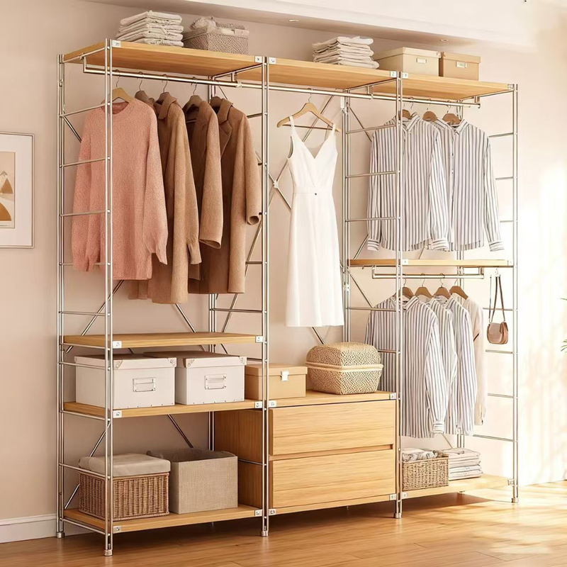 51cm Deep Open-Style Coat Rack Japanese-Style Storage Rack Wardrobe Organizer Multifunctional Combination Hanger