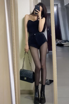 enen smear woman 2021 spring autumn new body bouquet with short black vest outside wearing jacket sexy wrap chest