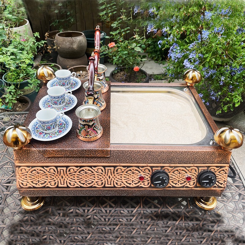 Turkish Sand-Cooked Coffee Stove, Commercial Equipment for Cafes, Home-Use Trendy Coffee Corner, Turkish Coffee Sand-Cooked Stove Turkish Sand-Cooked Coffee Stove, Commercial Equipment for Cafes, Home-Use Trendy Coffee Corner, Turkish Coffee Sand-Cooked Stove