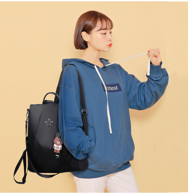 Ba lô túi xách nữ du lịch vải 2019 mới ba lô thời trang giản dị công suất lớn xu hướng vải Oxford đơn giản - Ba lô balo da đẹp cho nữ