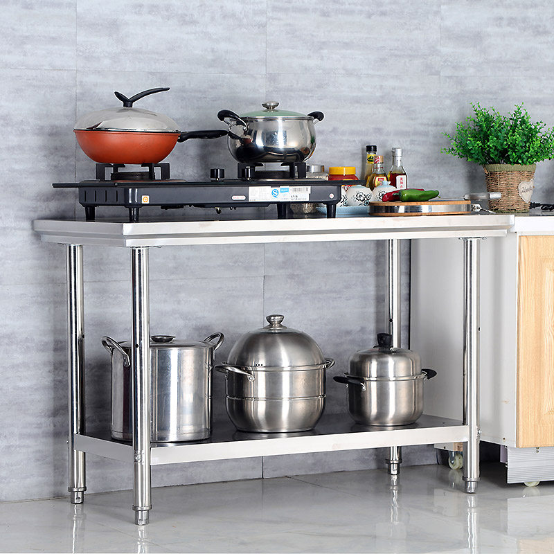 Stainless Steel Kitchen Shelve Ground Hearth Boiler rack Dishwasher Cabinet of Dishwasher Cabinet Two Floors Gas Cooker Cut Vegetable Table Rack