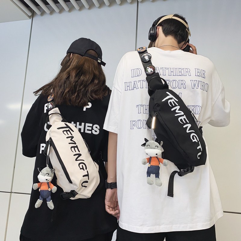 Chest Bag Men Ins Tide Card Sports Students Single Shoulder Bag Casual Boys pockets Fashion Small bag Oblique Satchel Bag