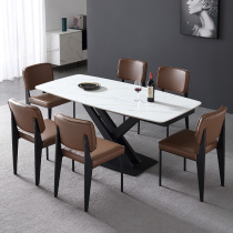 Nordic rotating telescopic rock plate dining table Small household dining table Variable round table Multi-functional light luxury folding dining table