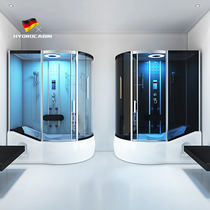 Integral shower room Integrated bathroom Arc fan-shaped sweat steaming household wet and dry separation bathroom with bathtub closed