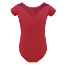 Childrens dance clothes girls ballet practice clothes childrens Chinese dance clothes burgundy short-sleeved gymnastics clothes