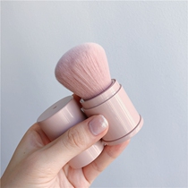 Ultra soft swivel telescopic portable bulk powder brush with lid bionic fiber hair makeup brush blush brush with makeup brush
