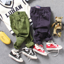 Children Casual Pants Hidden Blue Army Green 2 Colors Autumn Style Boys Baby Multiple Pockets Tightness Waist Tooling Long Pants