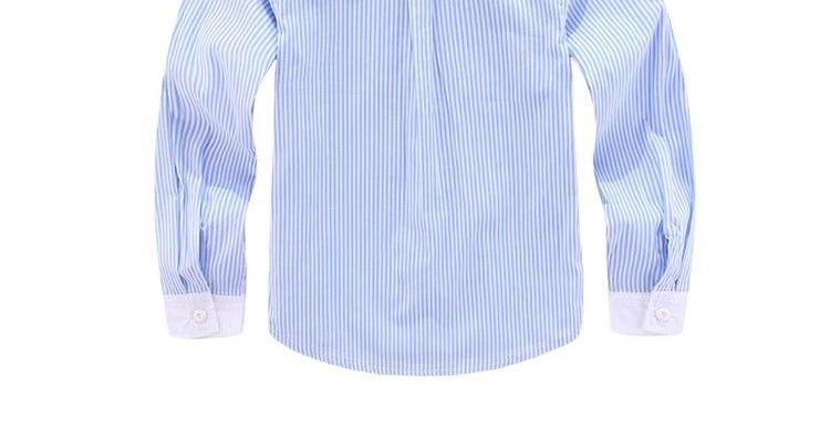 Nam 2018 xuân hè mới sọc sơ mi cotton dài tay giản dị của Hàn Quốc trong áo sơ mi trẻ em đại học áo kiểu cho be gái