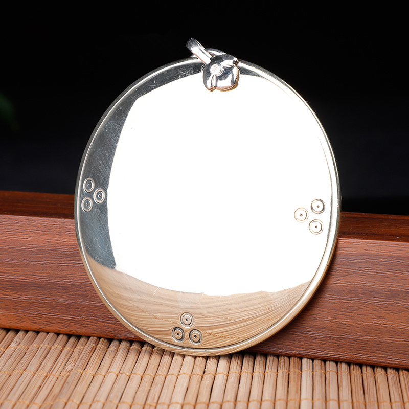 Tibetan Tantric pendant Pure copper convex mirror Polished copper mirror Exquisite home decoration Feng Shui pendant lucky mirror