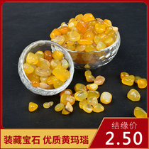 Buddha statues pagodas mantra plates Tibetan supplies seven gemstones yellow agate gemstones 2 5 yuan 1 tael