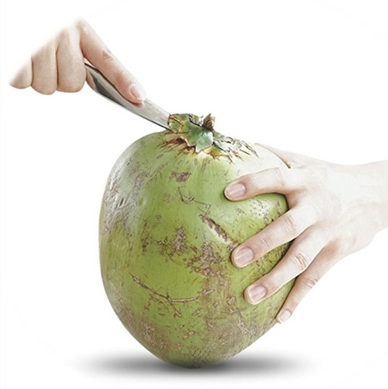 코코넛 오프닝 유물 스테인레스 스틸 코코넛 칼 코코넛 삽 드릴링 도구 녹색 코코넛 뚜껑 오프닝 유물 구멍 오프너