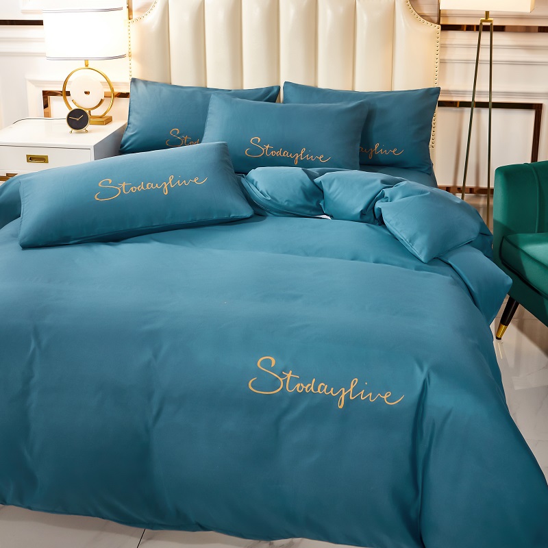 Sapphire BlueWashed cotton Quilt cover Quilt cover singleton  1.5 rice 1.8x2.0 Single person student dormitory 150 Double 200 x230 sheets