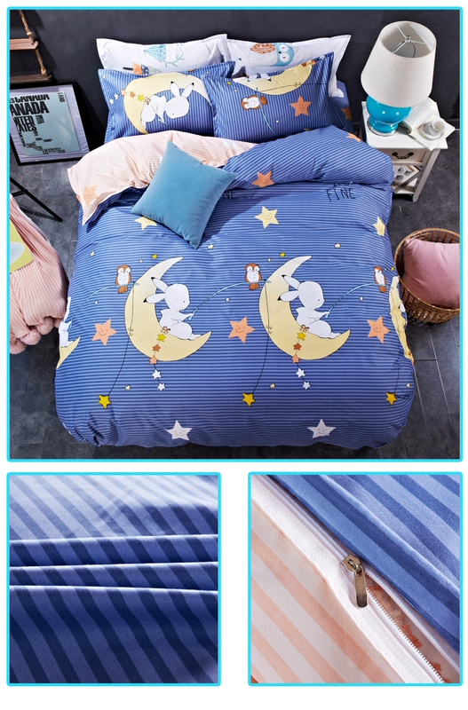 Vàng quilt cover mảnh duy nhất mùa xuân và mùa hè sanding sinh viên sinh viên duy nhất đôi quilt cover 1.5 1.8 2.0 m giường