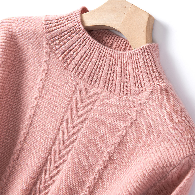 2019 mùa thu / mùa đông bán cao cổ áo len cashmere phụ nữ 100 tinh khiết cashmere áo len retro đáy hit ngắn không khí của mẹ