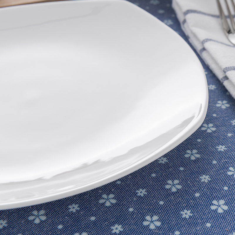 Ronda about ipads porcelain white ceramic plate flat square 9.5 inch household creative cold dish dish 2 only