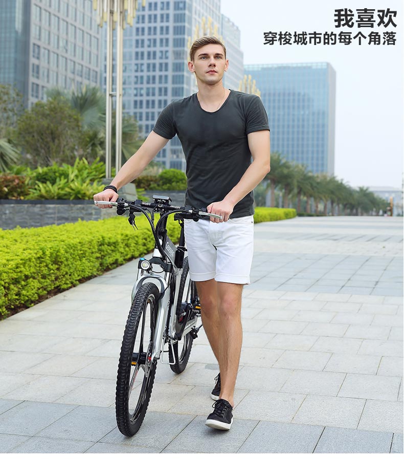 Excellent 26 Inches Folding Electric Bike,Both Hydraulic Disc Brake, Aluminum Alloy Frame, Strong Lithium Battery,Mountain Bike 15