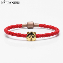 The twelve Zodiac sterling silver transfer beads this year red rope woven beaded bracelet jewelry cute cute cute gift girl