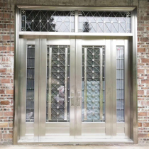 304 stainless steel door glass double door custom-made rural household Villa into the house to open the security door into the house