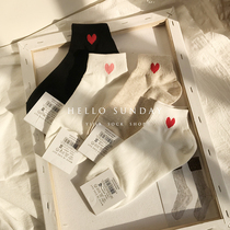 South Korea imported cute ladies spring and summer cotton socks boat socks low-help students love solid color socks thin