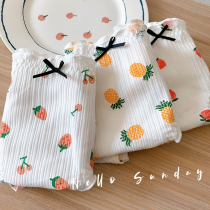 Womens cotton underwear summer thin girl Japanese lace pit pit bar waist cute large size breifs