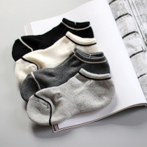 Couple socks autumn and winter thick pull-up boat Socks Socks sweat-absorbing sports socks pure black white cotton low socks ladies