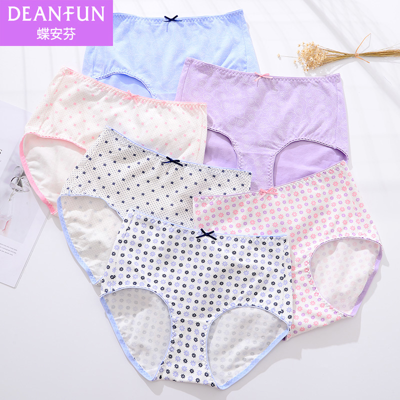 Deanfun bướm Anfen quần lót womens bông thoải mái sexy bông hông stoic womens quần bông giữa năm cao eo.