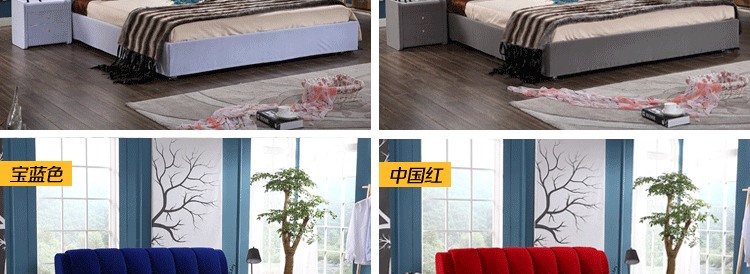 giường vải kép hiện đại giường nhỏ gọn 1,8 mét vải có thể giặt nhỏ căn hộ Thạc sĩ Lưu trữ Phòng ngủ giường bọc giường hôn nhân - Giường giường ngủ đẹp hiện đại