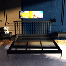 Nordic iron bed ins Wind double single bed light luxury thickened reinforced iron bed 1 8 meters 1 5 meters princess bed