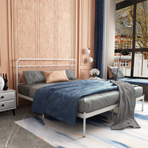 The Nordic wrought-iron beds 1 8 m 1 5 meters of small-sized double modern minimalist white iron paint princess bed