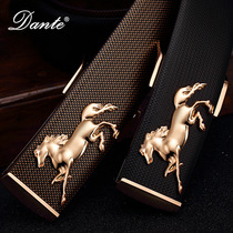 2021 new mens belt mens leather automatic buckle young business Belt Mens cowhide belt tide