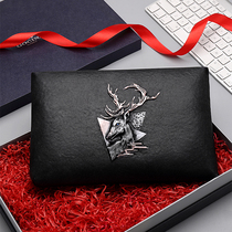 2020 new mens handbag fashion leather clutch bag casual envelope clutch bag large capacity Korean version of deer head