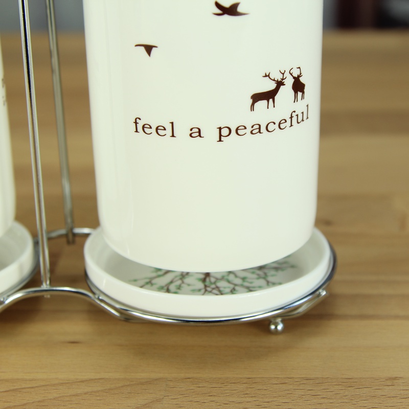 Chopsticks tube rack shelf binocular Chopsticks Chopsticks box to receive ceramic tube stainless steel frame