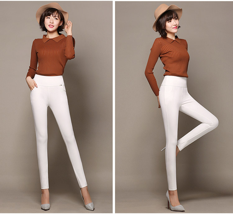 Quần legging cạp cao Quần thun nữ co giãn 9 kg 200 kg mỡ chân cỡ lớn cộng với nhung dày mùa thu đông quần legging đùi